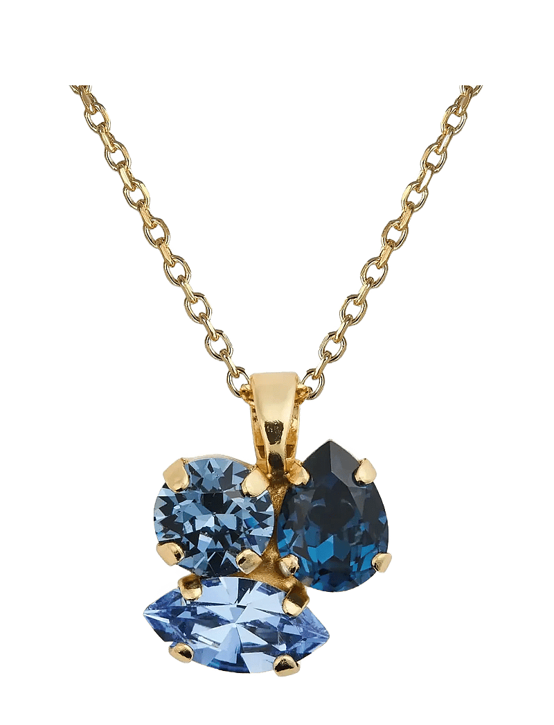 Caroline Svedbom - ANA NECKLACE GOLD - kedjehalsband - denimblue combo - 0