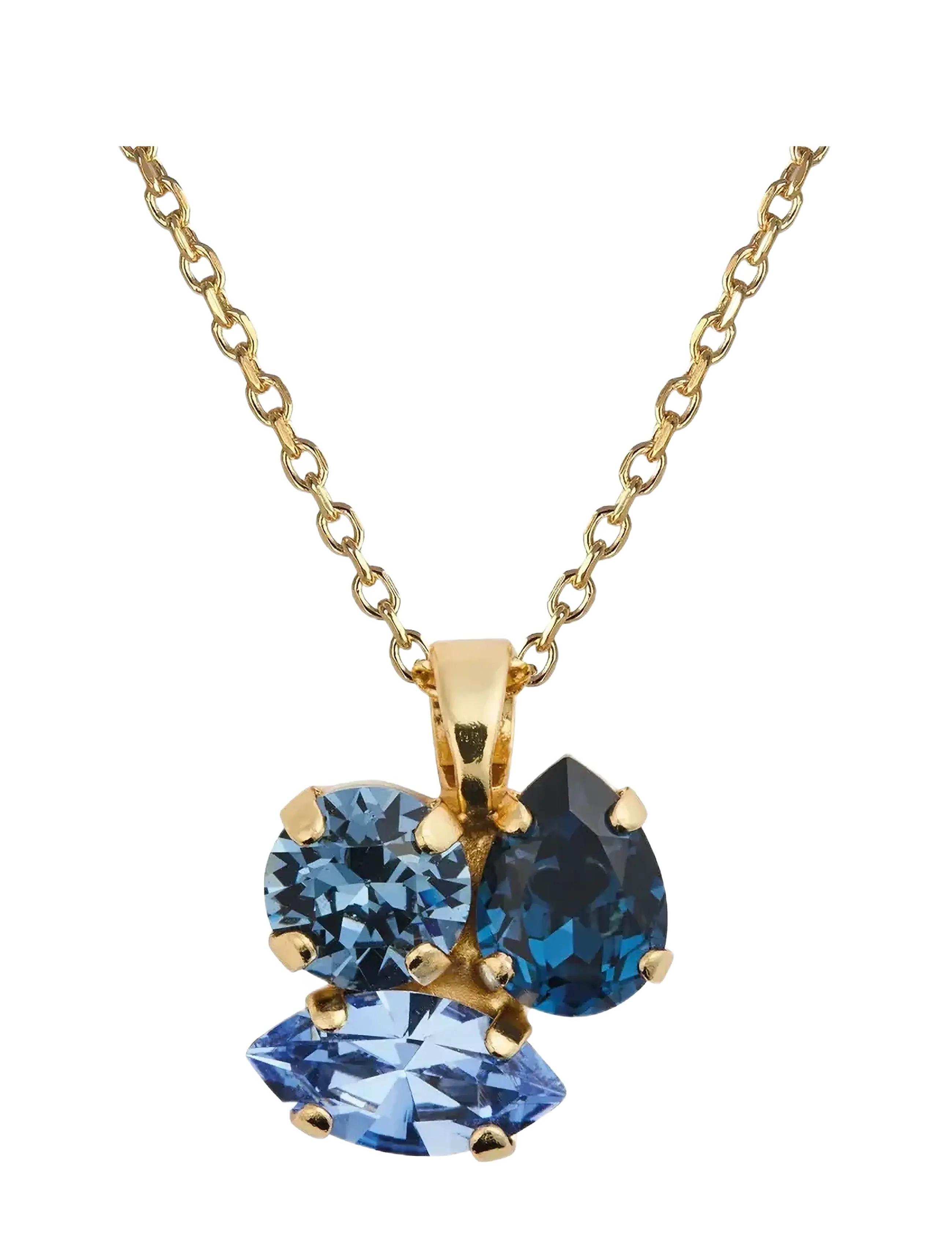 Caroline Svedbom ANA NECKLACE GOLD - Festtøj - DENIMBLUE COMBO / blue