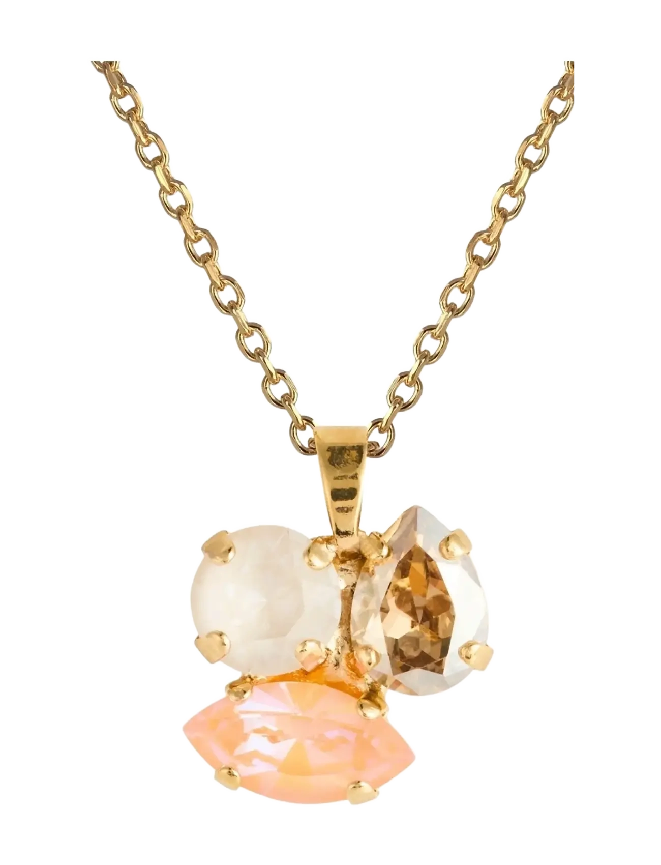Caroline Svedbom - ANA NECKLACE GOLD - vėriniai su pakabukais - mango combo - 2