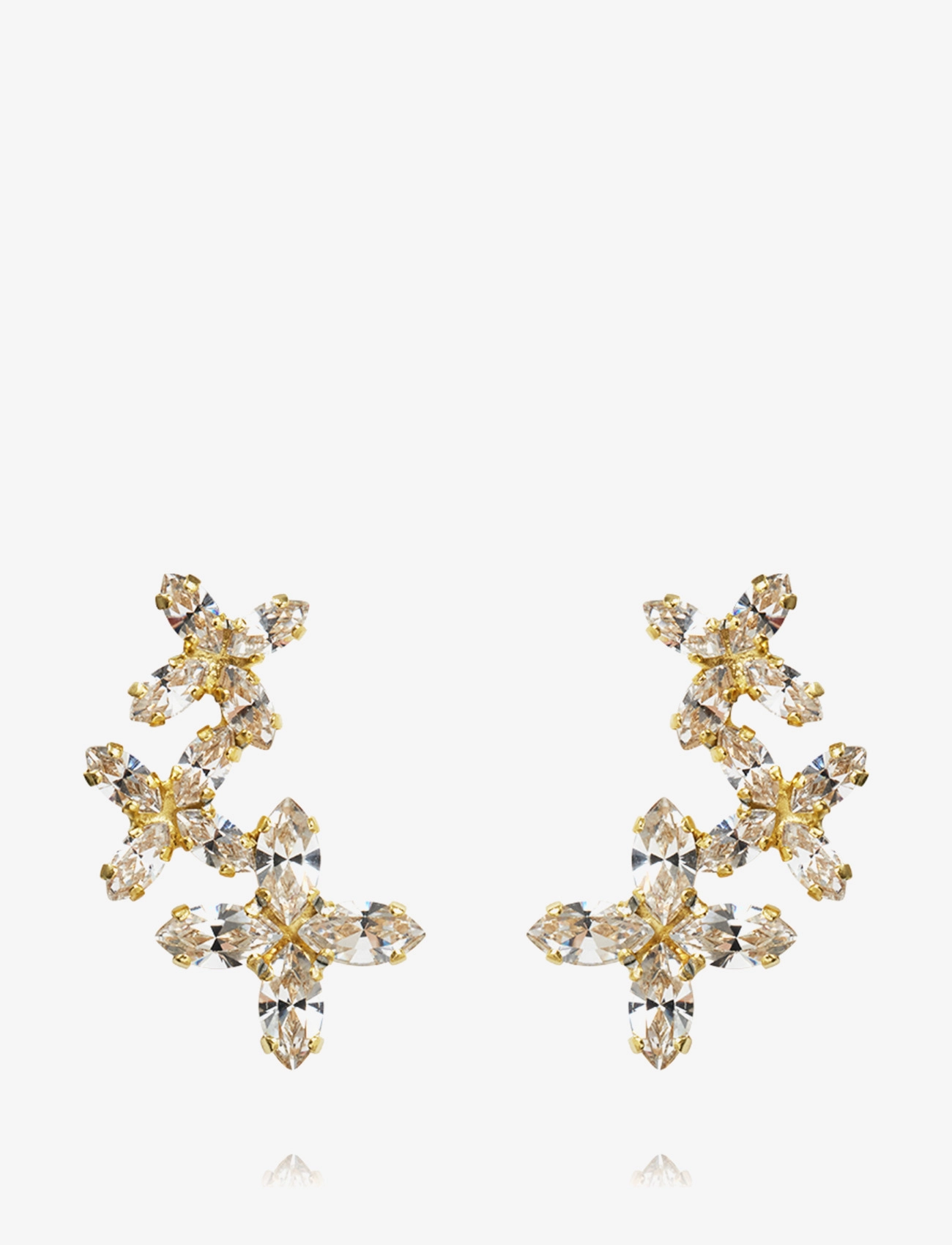 Caroline Svedbom MULTI STAR CUFF EARRINGS - Hverdags stil - CRYSTAL / gold