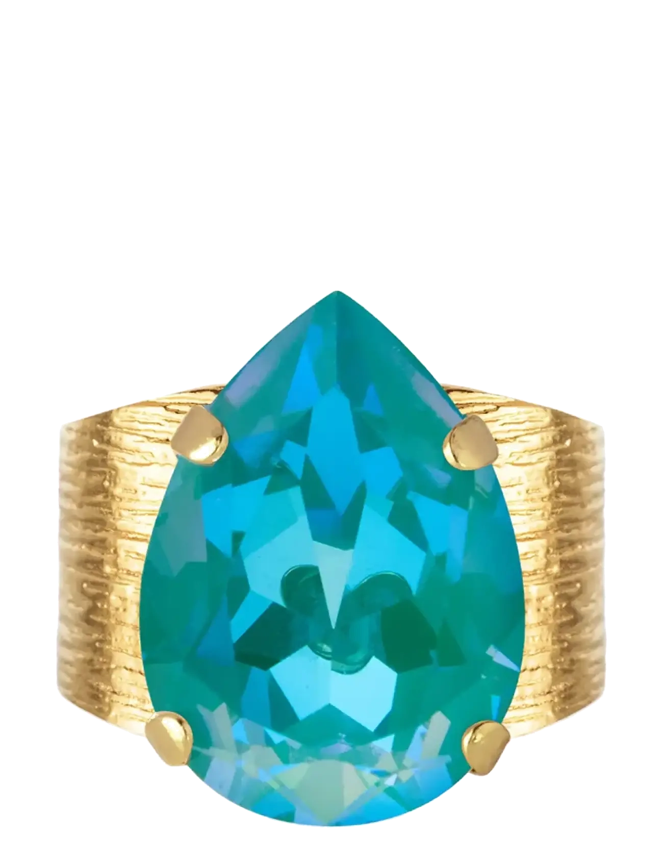 Caroline Svedbom CLASSIC DROP RING GOLD - Festtøj - LAGUNA DELITE / blue