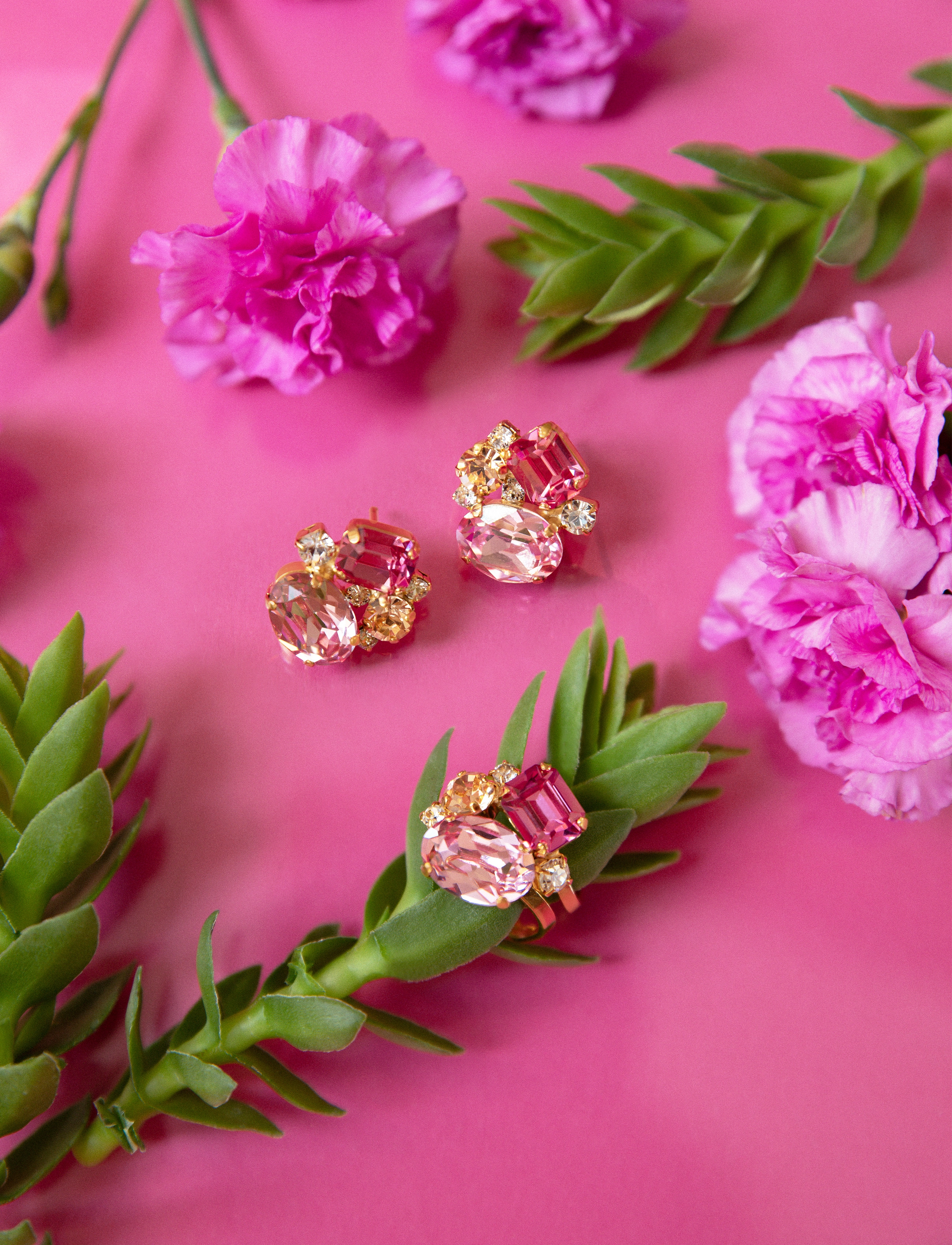 Caroline Svedbom Mini Carolina Earrings, One Size, Pink, Øreringe > Ørestikker, Dame