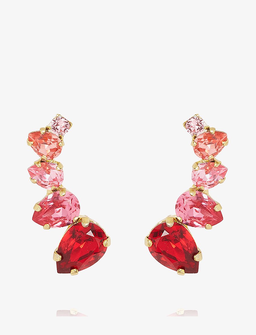 Caroline Svedbom - JULIE EARRINGS - rippuvad kõrvarõngad - scarlet combo - 1