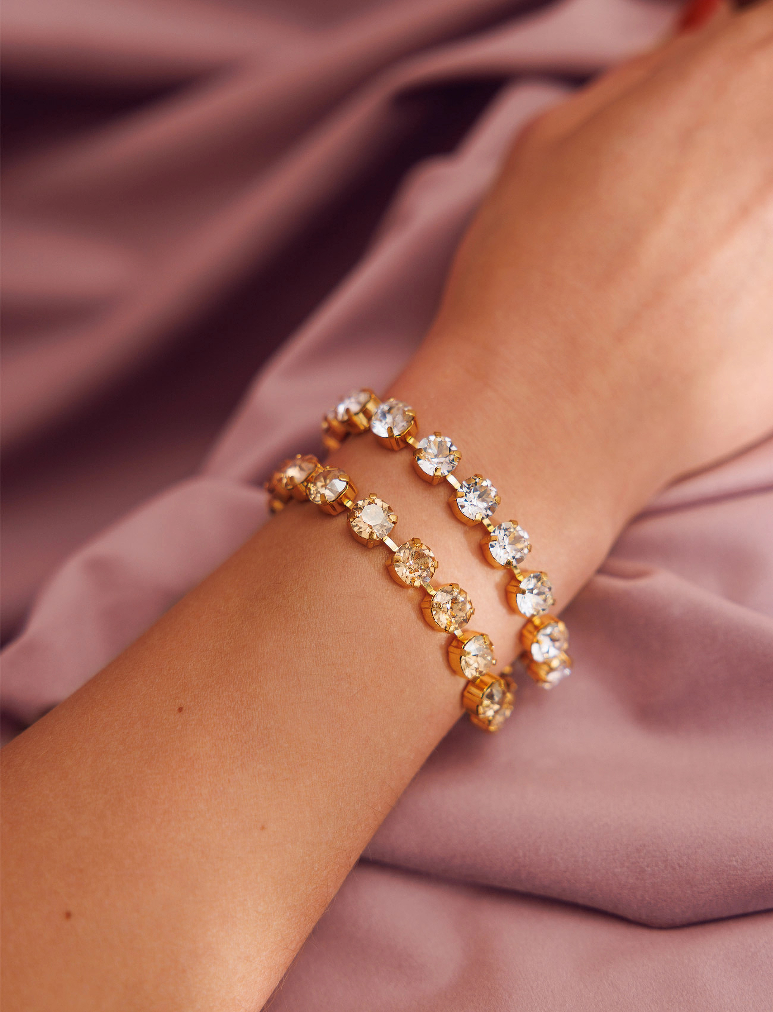 Caroline Svedbom Cora Bracelet Gold, Kvinder, Tennisarmbånd, Guld, Str: ONE SIZE