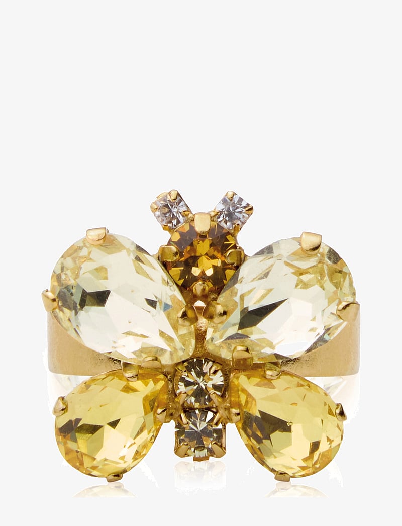 Caroline Svedbom - BUTTERFLY RING - ringar - yellow combo - 1