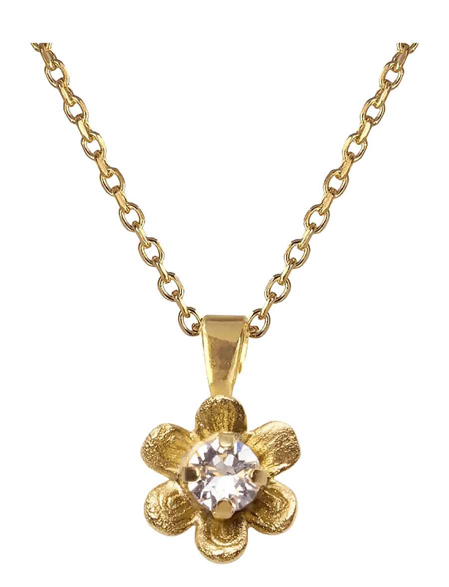 Caroline Svedbom - JUNI NECKLACE GOLD - kaelaketid - crystal - 1