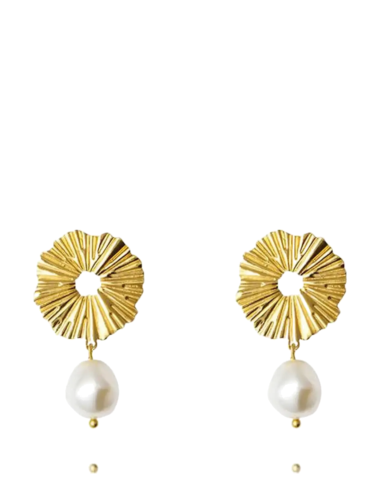 Caroline Svedbom Vassia Pearl Earrings Gold, Kvinder, Perle Dråbeøreringe, Guld, Str: ONE SIZE