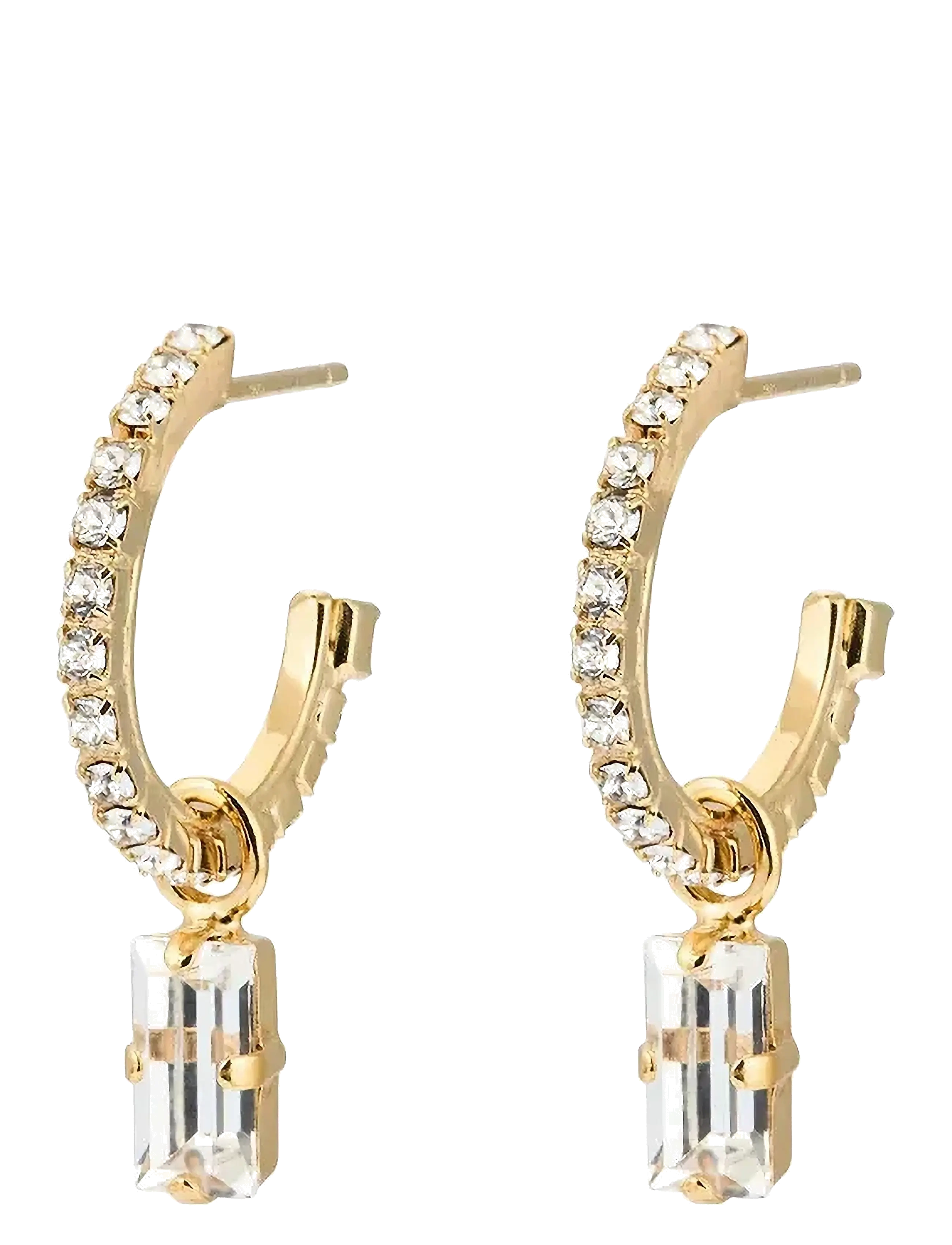 Caroline Svedbom LUCY EARRINGS GOLD - Hoops - CRYSTAL / gold