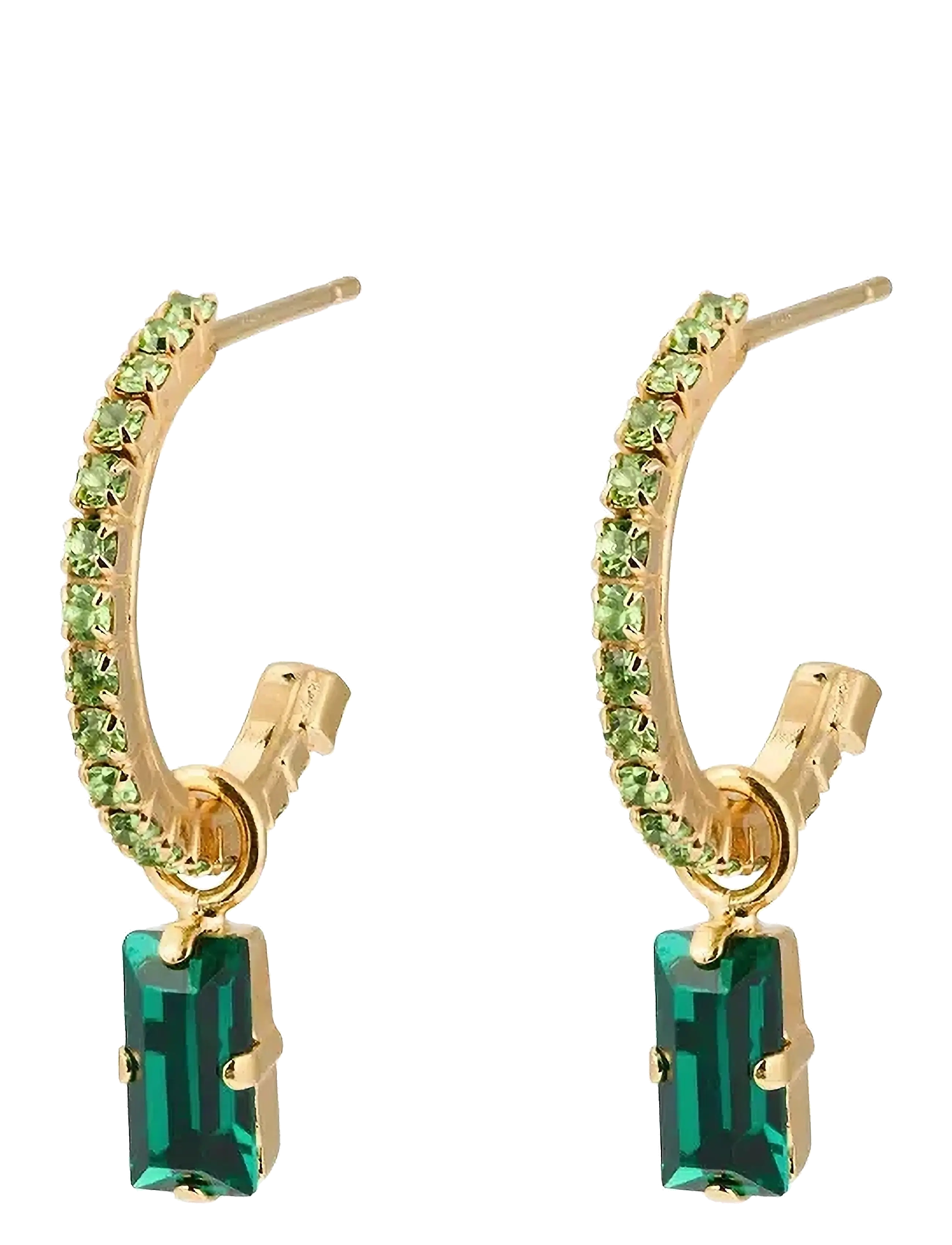 Caroline Svedbom LUCY EARRINGS GOLD - Smykker - EMERALD / PERIDOT / green