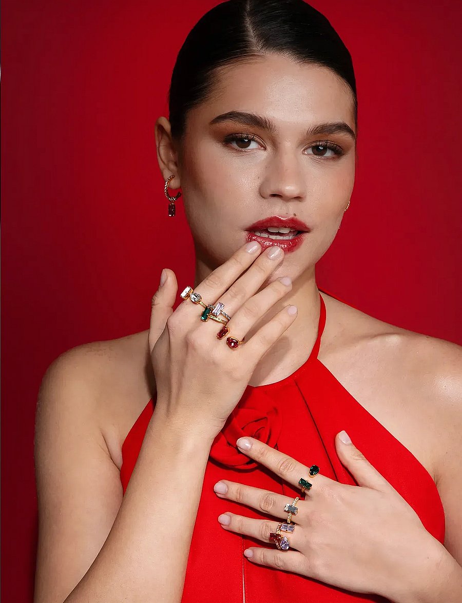 Caroline Svedbom - LUCY RING GOLD - ringar - crystal - 0