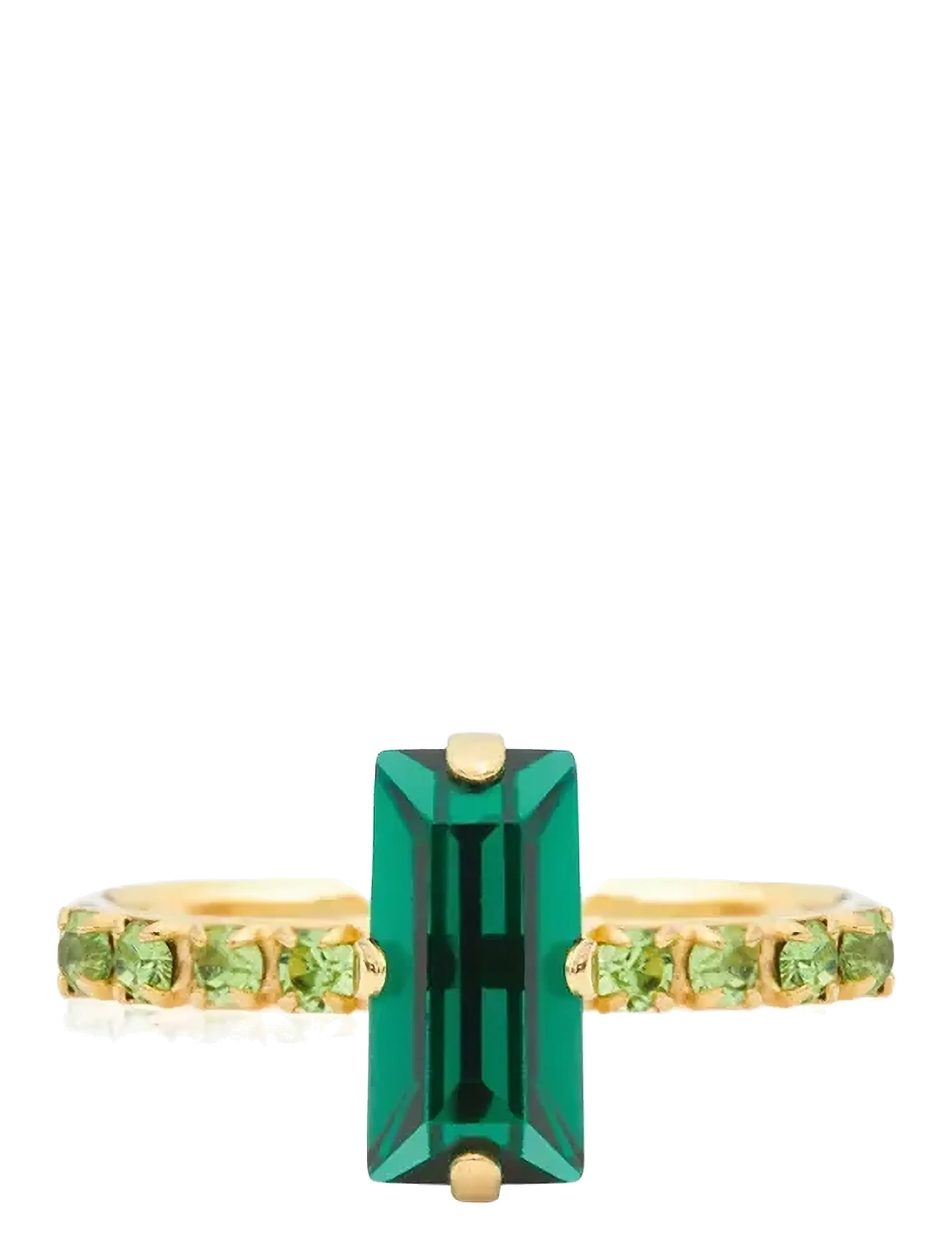 Caroline Svedbom LUCY RING GOLD - Modern femininity - EMERALD / PERIDOT / green