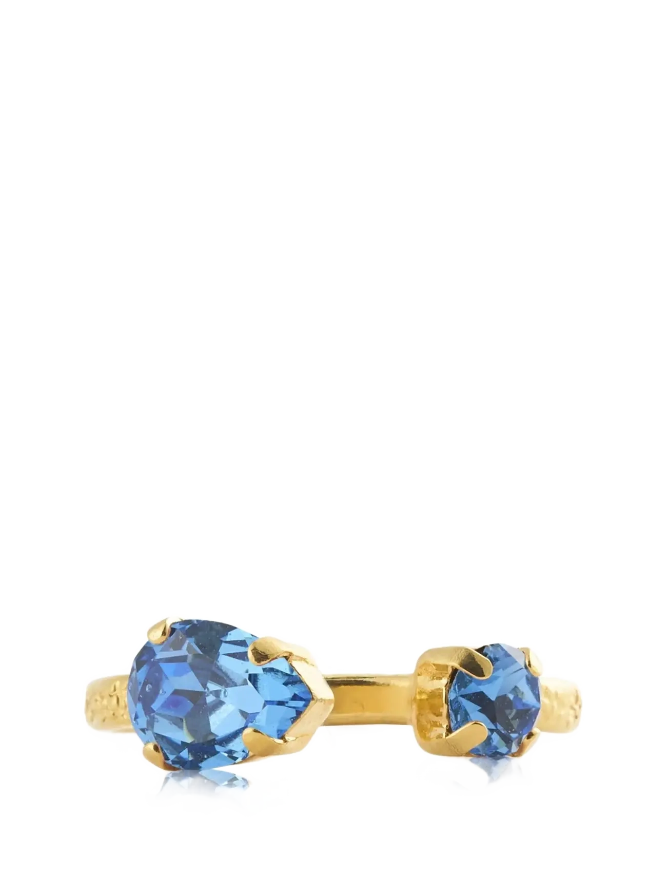 Caroline Svedbom AMELIA RING GOLD - Skandinaavia mood - RECREATED ICEBLUE / blue