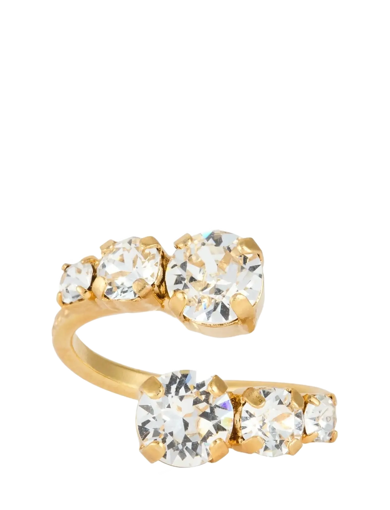 Caroline Svedbom HALO RING GOLD - Modern femininity - CRYSTAL / gold