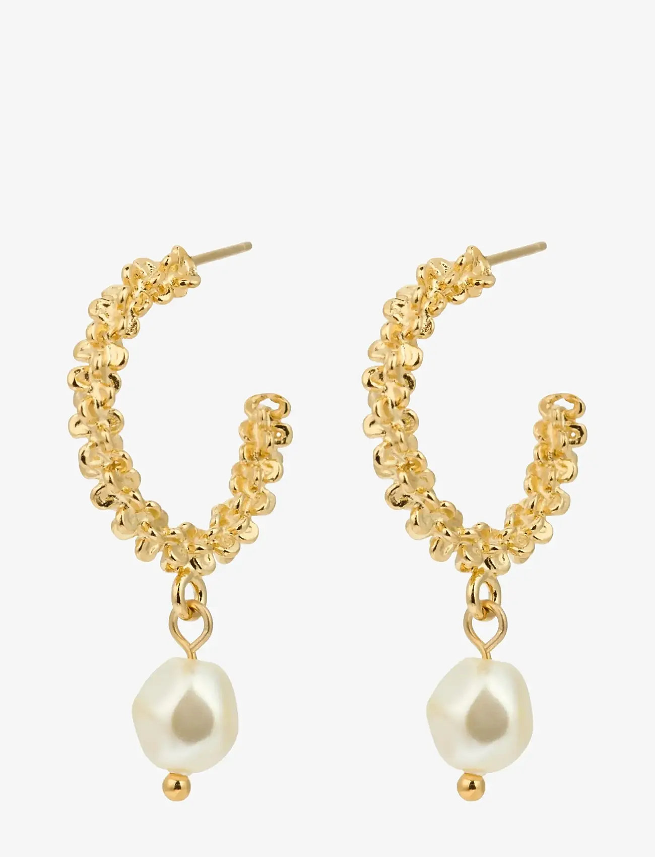 Caroline Svedbom - GEMMA PEARL LOOPS GOLD - pärlitega kõrvarõngad - pearl - 1