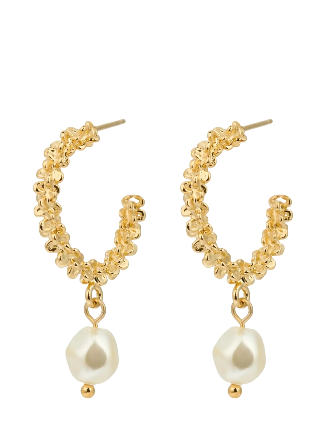 Caroline Svedbom GEMMA PEARL LOOPS GOLD - Accessoarer - PEARL / gold