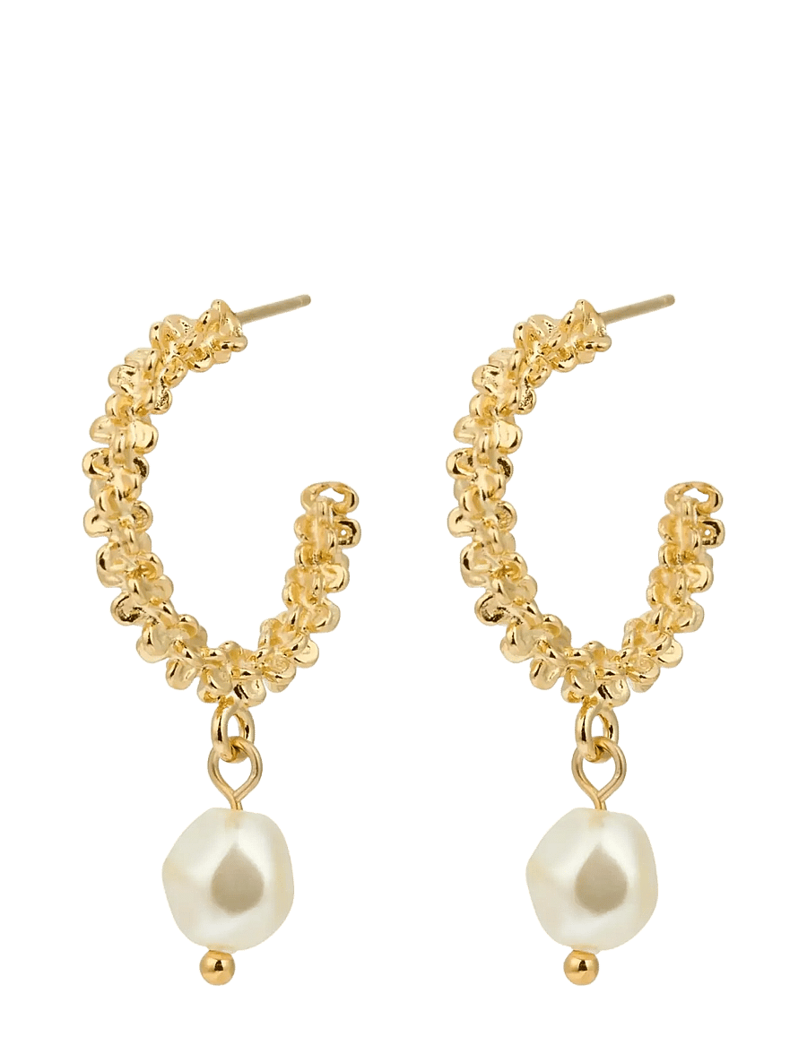 Caroline Svedbom - GEMMA PEARL LOOPS GOLD - perleøredobber - pearl - 1