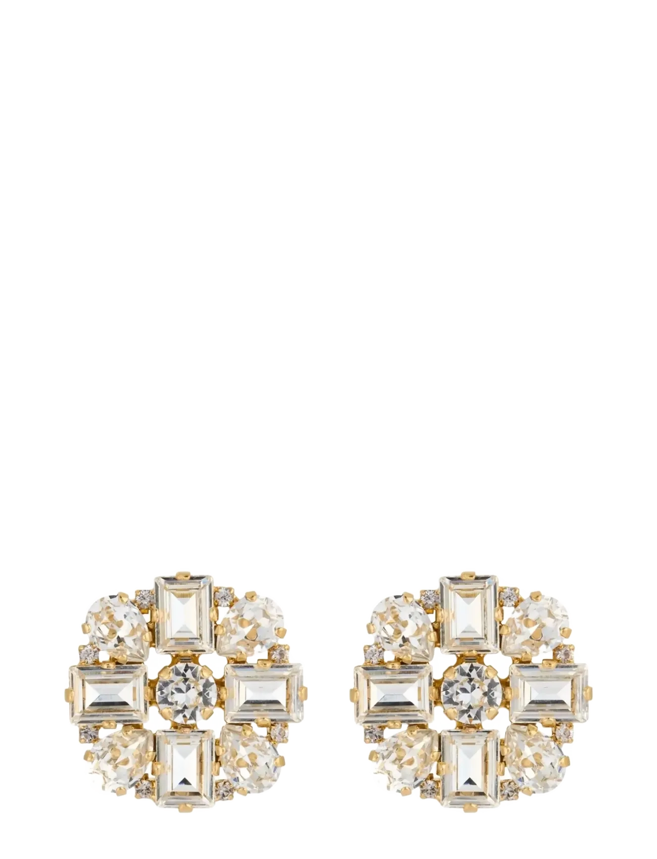 Caroline Svedbom DIORA STATEMENT EARRINGS GOLD - Statement øreringe - CRYSTAL / gold