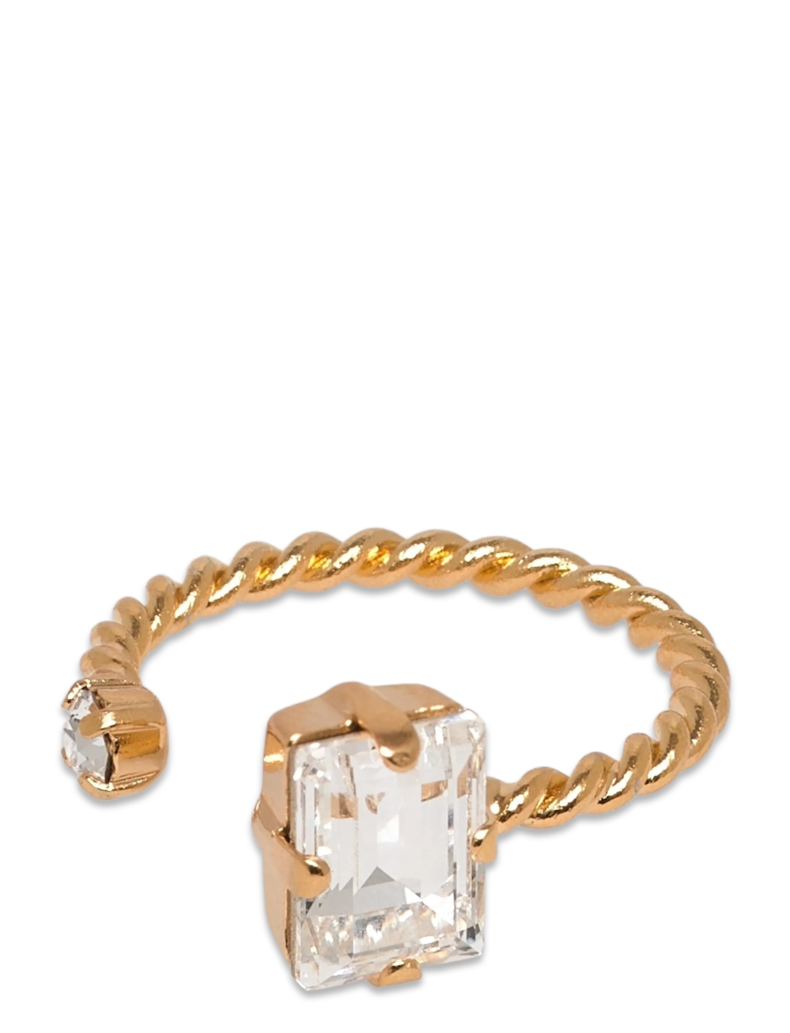 Caroline Svedbom DIORA RING GOLD - Uus - CRYSTAL / gold
