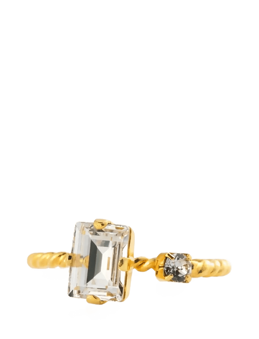 Caroline Svedbom - DIORA RING GOLD - ringar - crystal - 1
