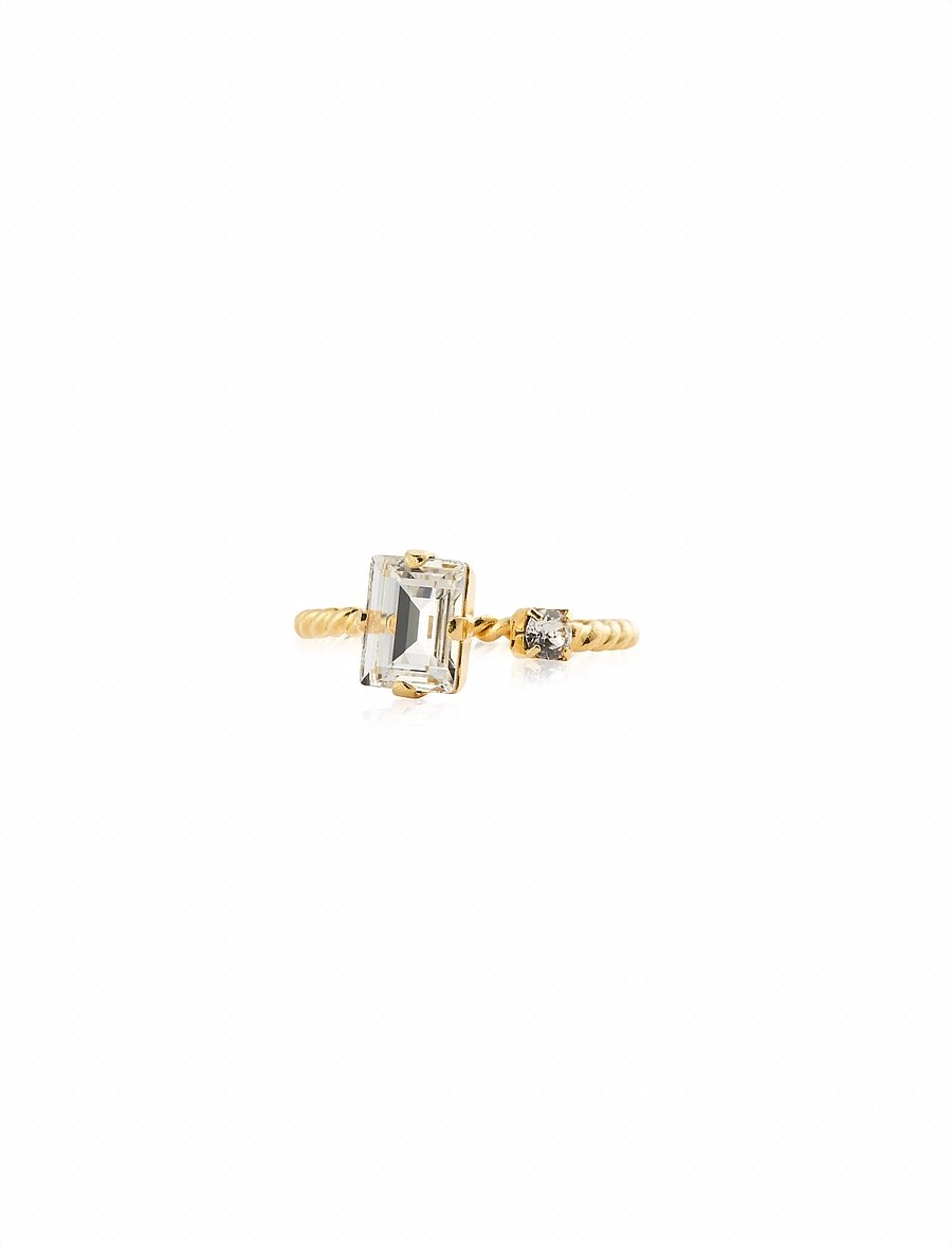 Caroline Svedbom - DIORA RING GOLD - ringar - crystal - 2
