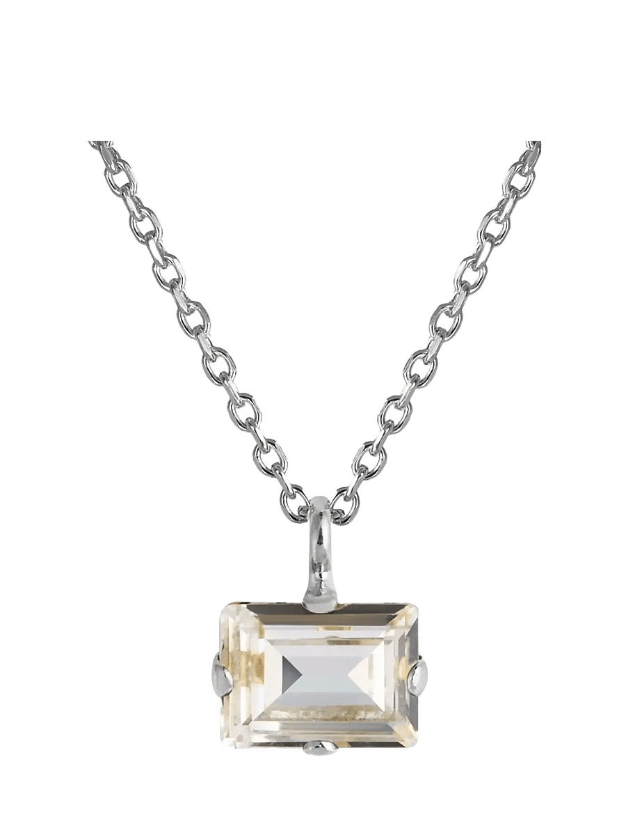 Caroline Svedbom - DIORA STUD NECKLACERHODIUM - halskæder med vedhæng - crystal - 1