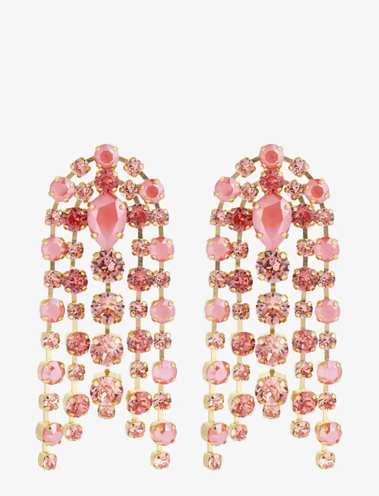 Caroline Svedbom - CIRELLE EARRINGS GOLD - statement øreringe - light coral combo - 1