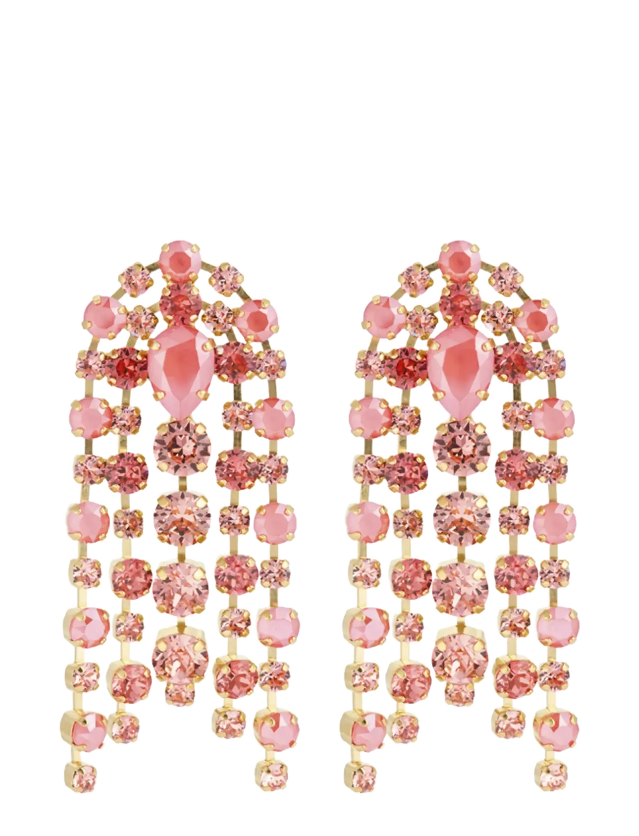 Caroline Svedbom CIRELLE EARRINGS GOLD - Caroline Svedbom - LIGHT CORAL COMBO / pink/rose