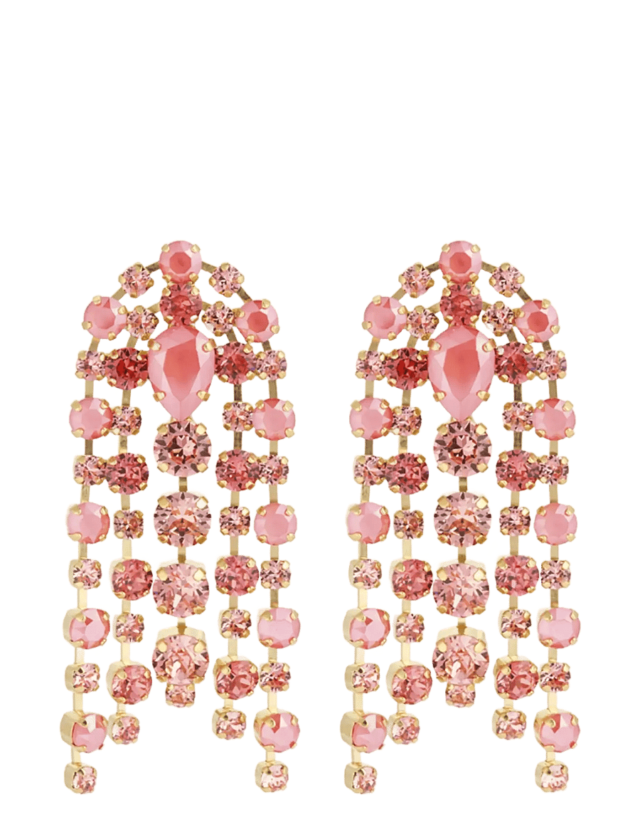 Caroline Svedbom - CIRELLE EARRINGS GOLD - statement örhängen - light coral combo - 1