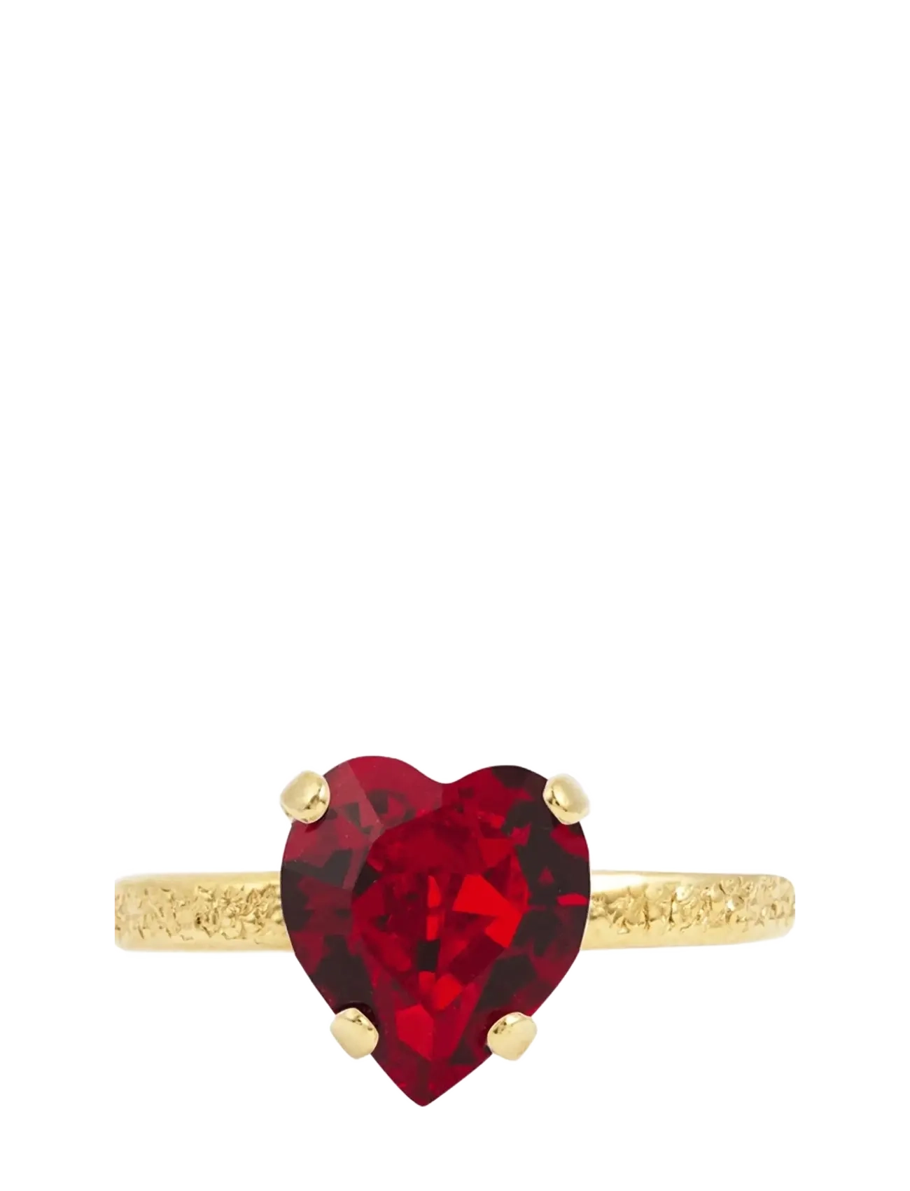 Caroline Svedbom HEART RING GOLD - Festtøj - LIGHT SIAM / red