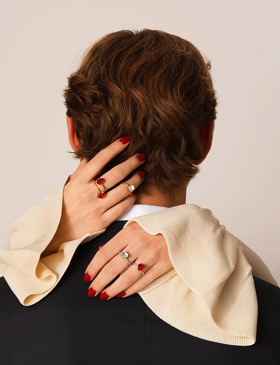Caroline Svedbom - HEART RING GOLD - ringer - light siam - 3