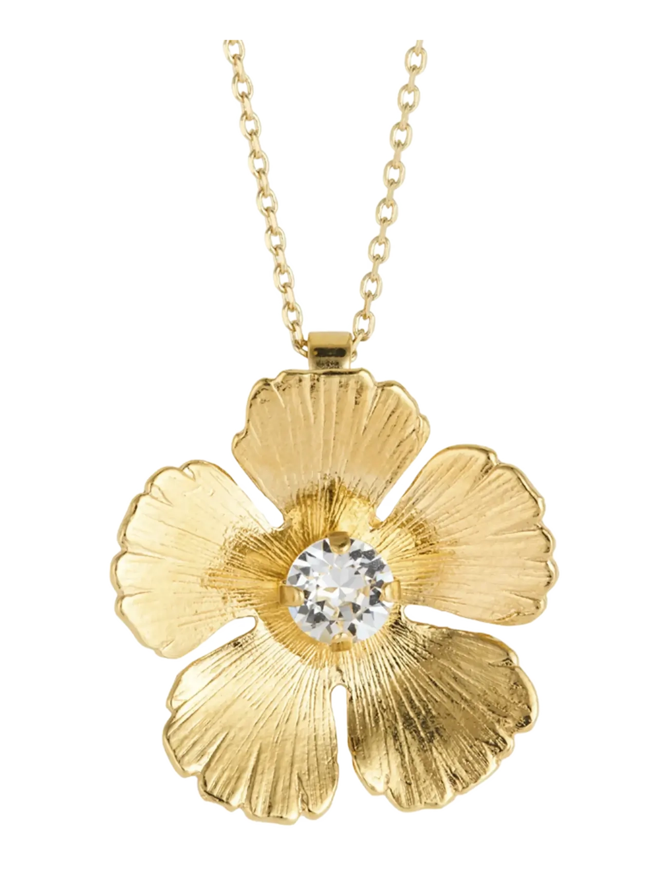 Caroline Svedbom MINI ANEMONE NECKLACE GOLD - Festtøj - CRYSTAL / gold