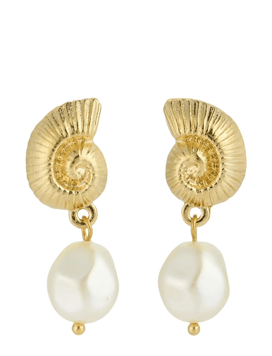 Caroline Svedbom - SEADORA EARRINGS GOLD - hängande örhängen - pearl - 1