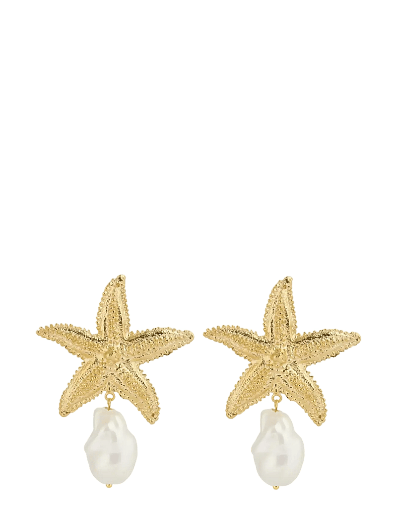 Caroline Svedbom - SEA STAR STATEMENTEARRINGS GOLD - statement-øredobber - pearl - 1