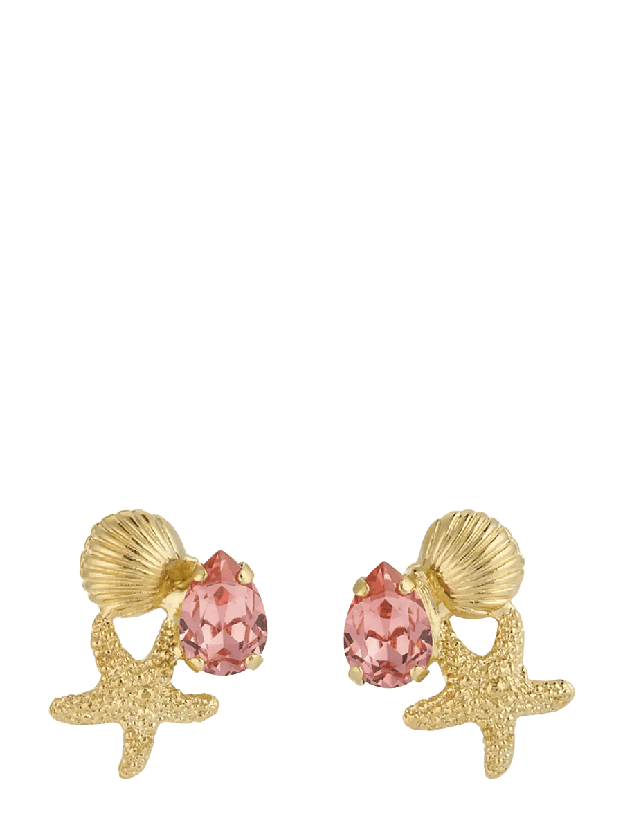 Caroline Svedbom - SEASCAPE EARRINGS GOLD - statement örhängen - rose peach - 1