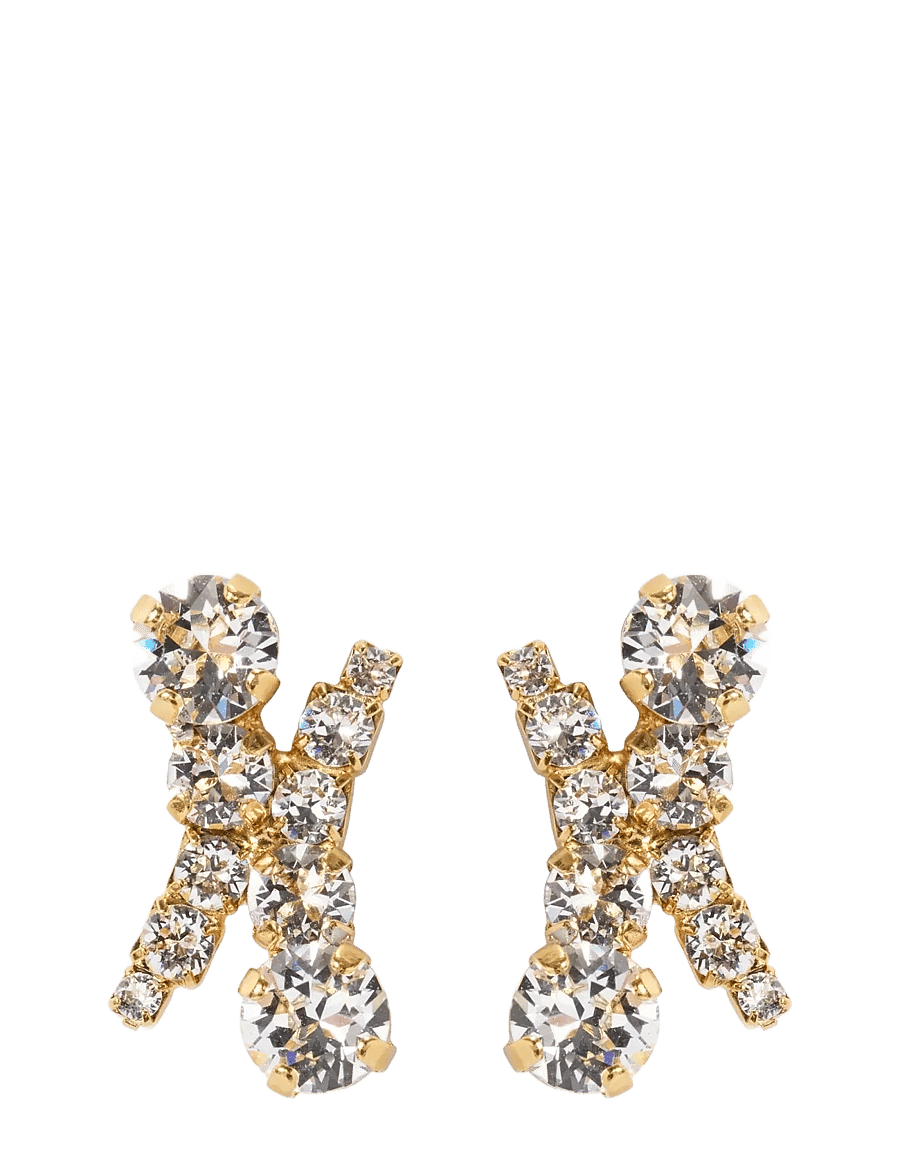 Caroline Svedbom - HALO EARRINGS GOLD - studs örhängen - crystal - 1
