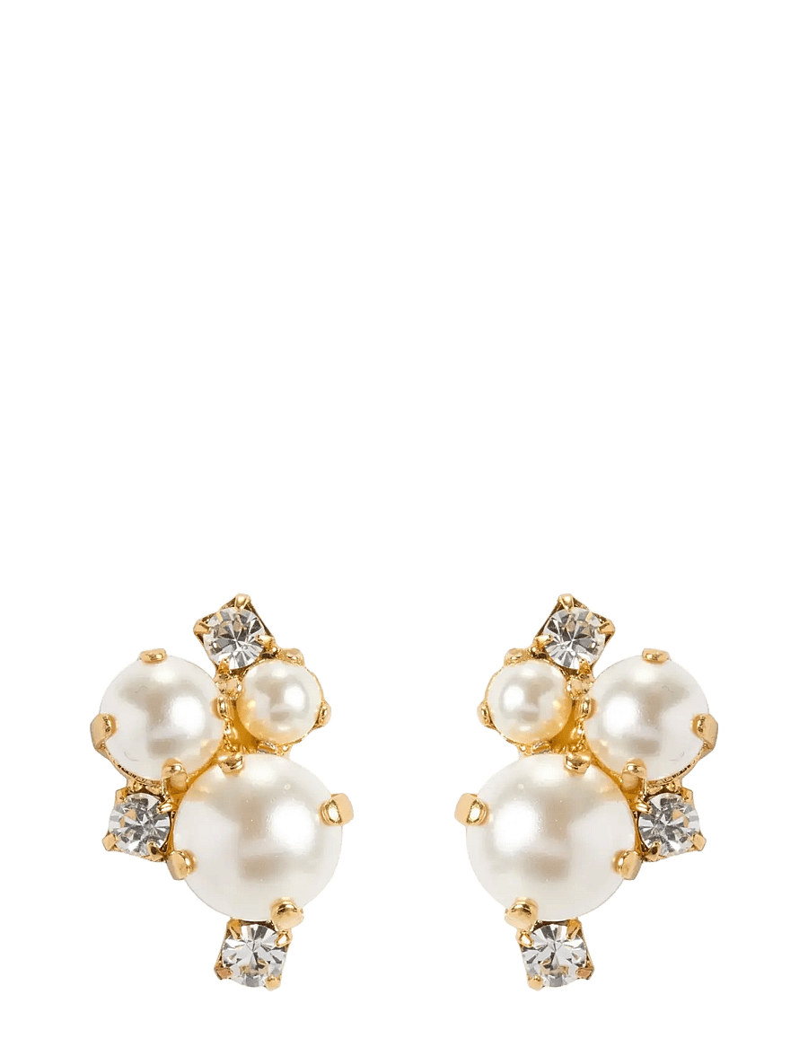 Caroline Svedbom - MOLLY EARRINGS GOLD - studs örhängen - pearl / crystal - 1