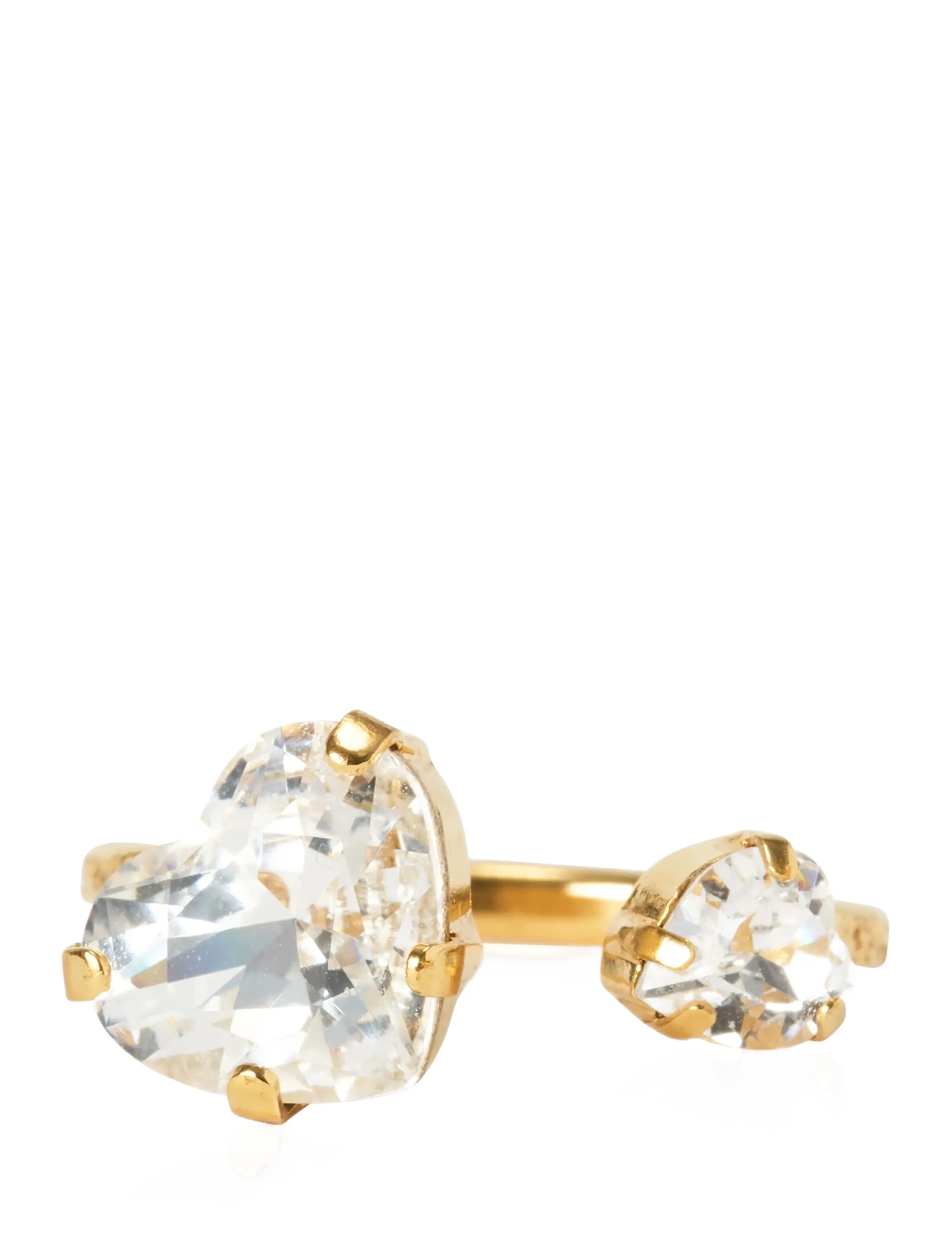 Caroline Svedbom AMOUR RING GOLD - Ringe - CRYSTAL / gold