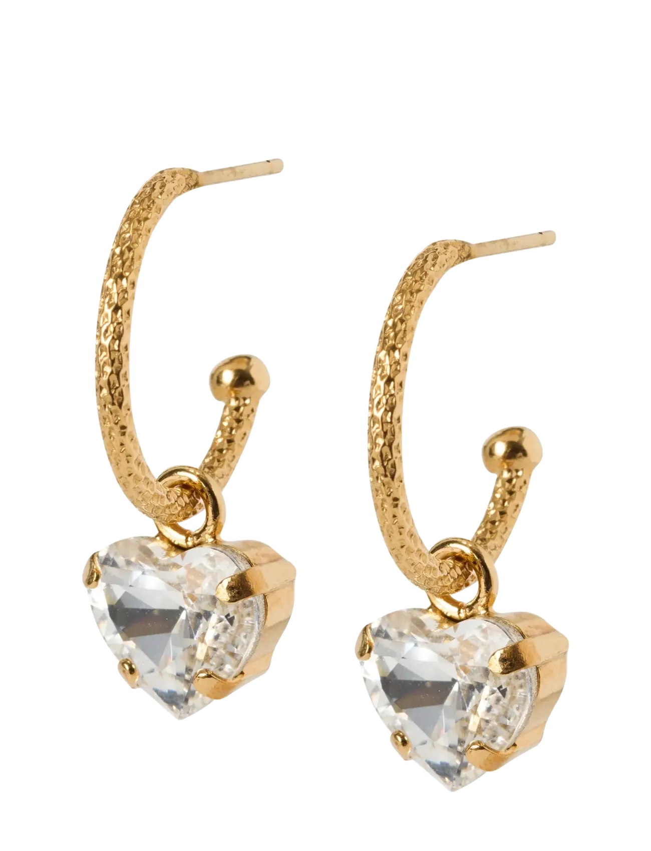 Caroline Svedbom AMOUR LOOPS GOLD - Øreringe med vedhæng - CRYSTAL / gold