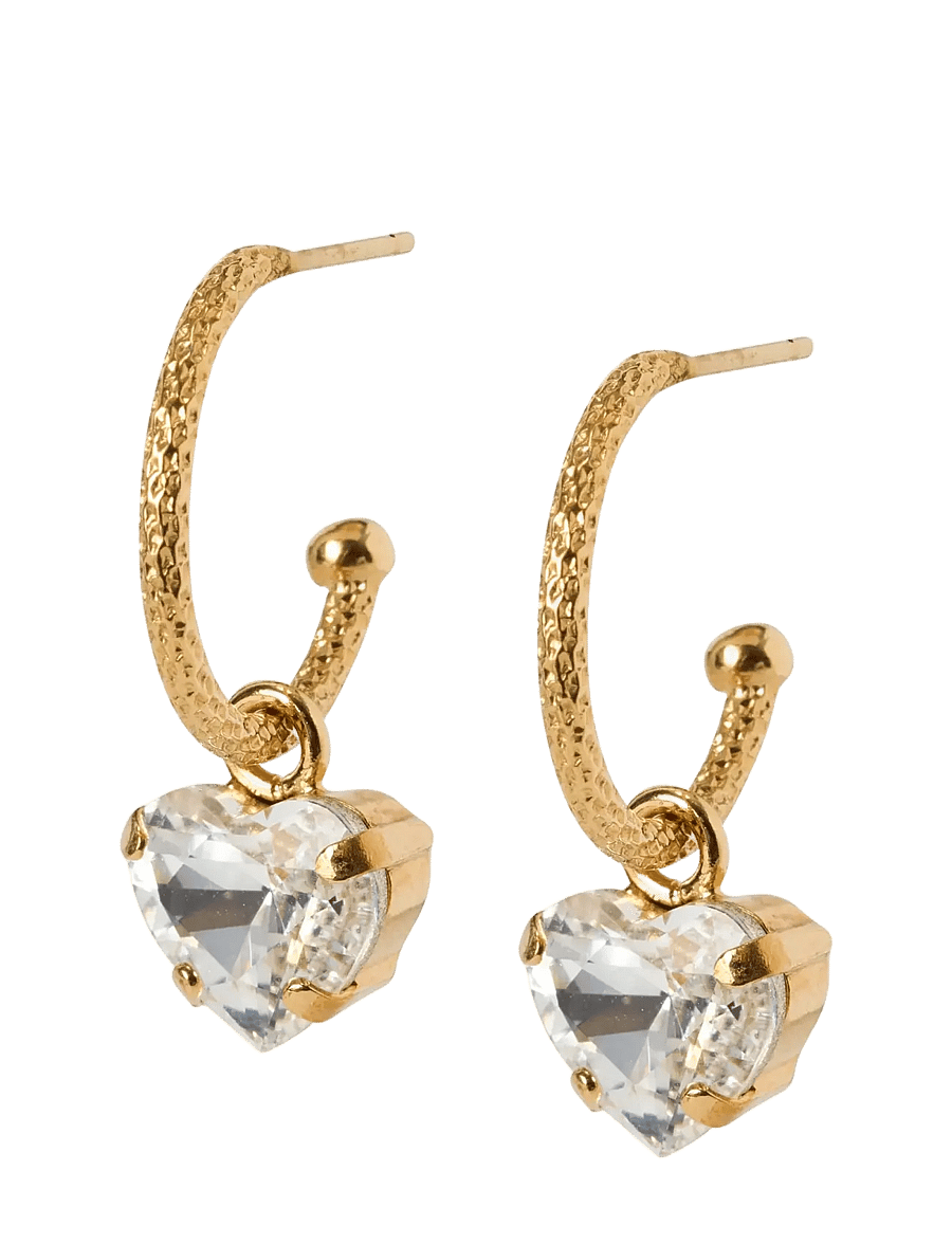 Caroline Svedbom - AMOUR LOOPS GOLD - Øreringe med vedhæng - crystal - 1