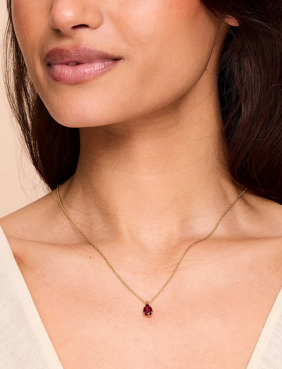 Caroline Svedbom - CHILDHOOD BIRTHSTONE NECKLACE GOLD - halskæder med vedhæng - january - 0