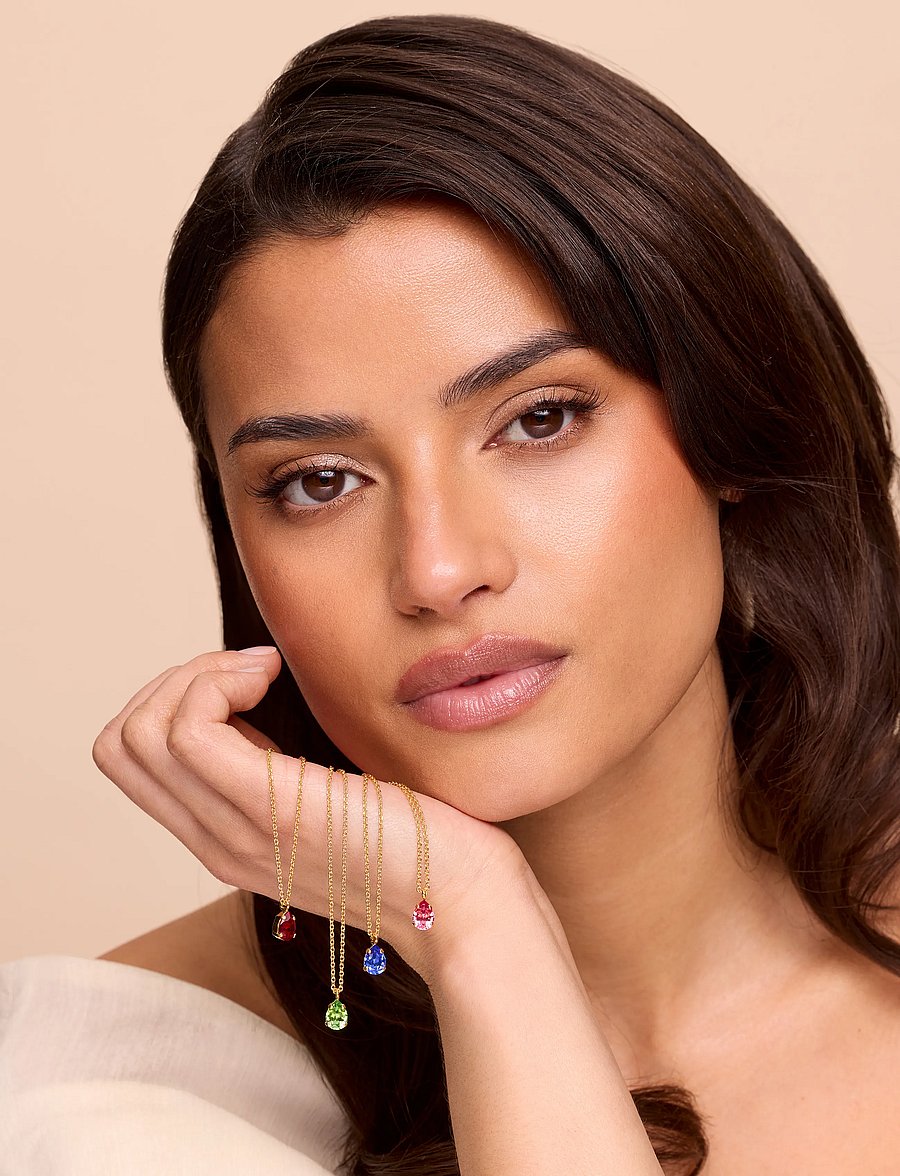 Caroline Svedbom - CHILDHOOD BIRTHSTONE NECKLACE GOLD - kedjehalsband - july - 2