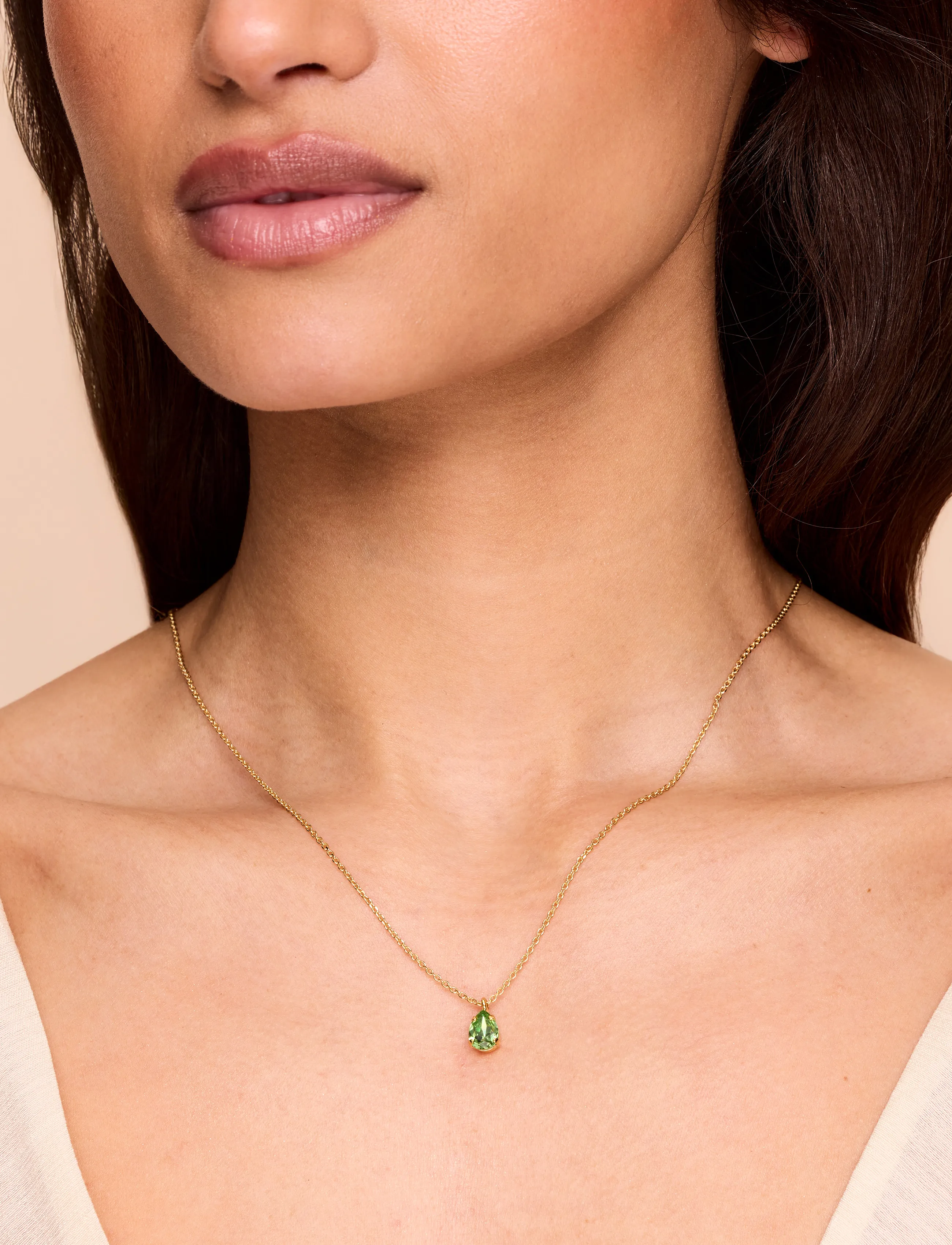 Caroline Svedbom - CHILDHOOD BIRTHSTONE NECKLACE GOLD - kedjehalsband - august - 0