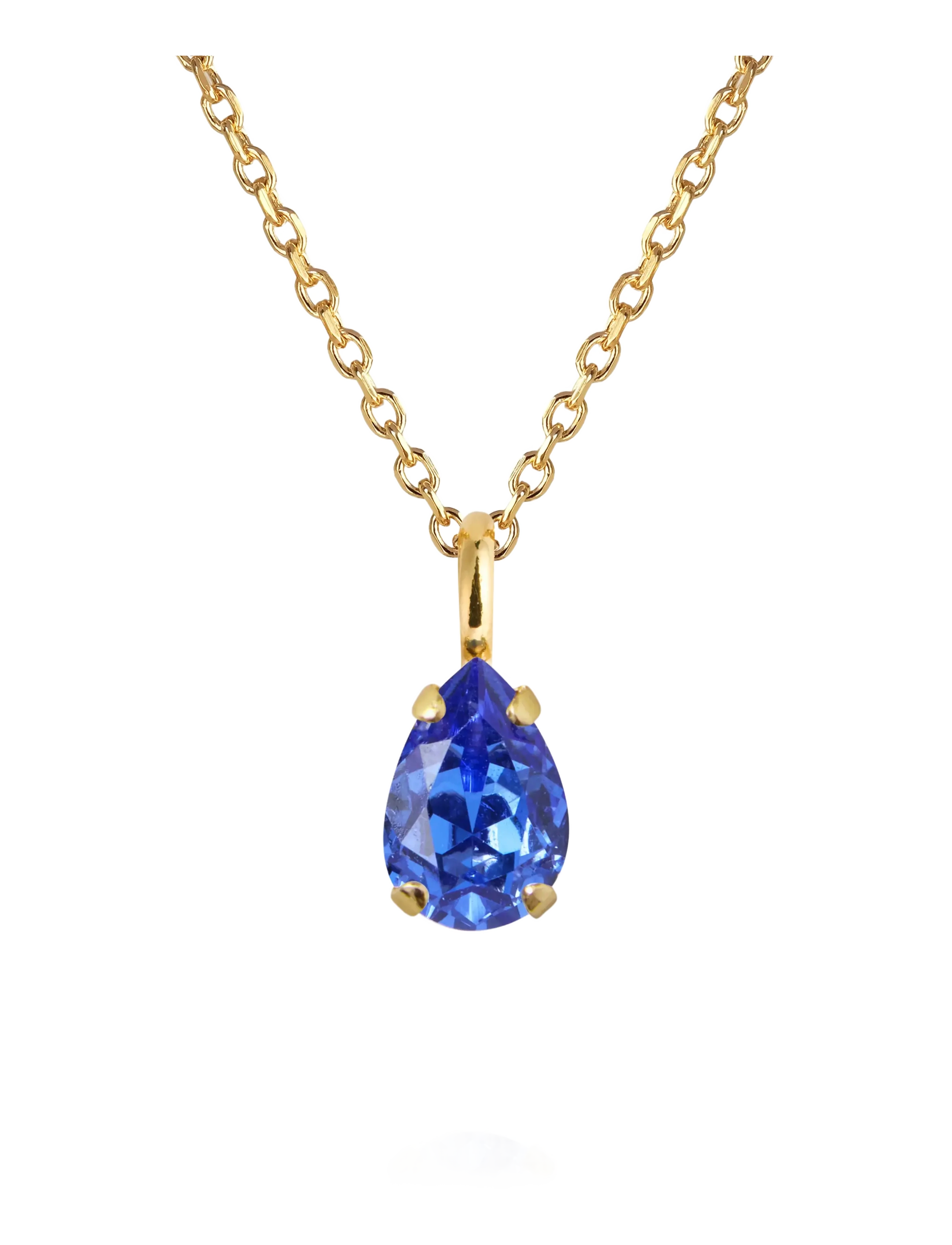 Caroline Svedbom CHILDHOOD BIRTHSTONE NECKLACE GOLD - Hängen & Berlocker - SEPTEMBER / blue