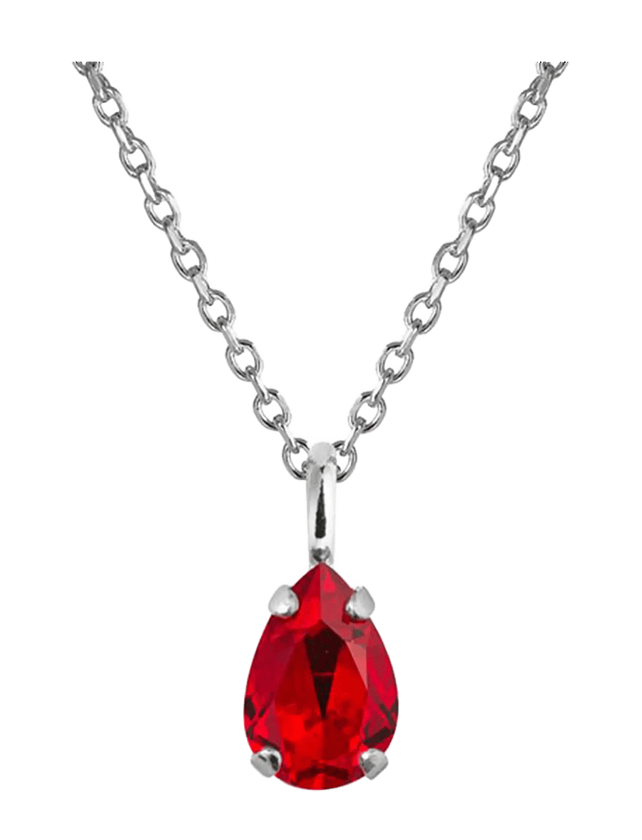 Caroline Svedbom - CHILDHOOD BIRTHSTONE NECKLACE RHODIUM - halskæder - january - 1