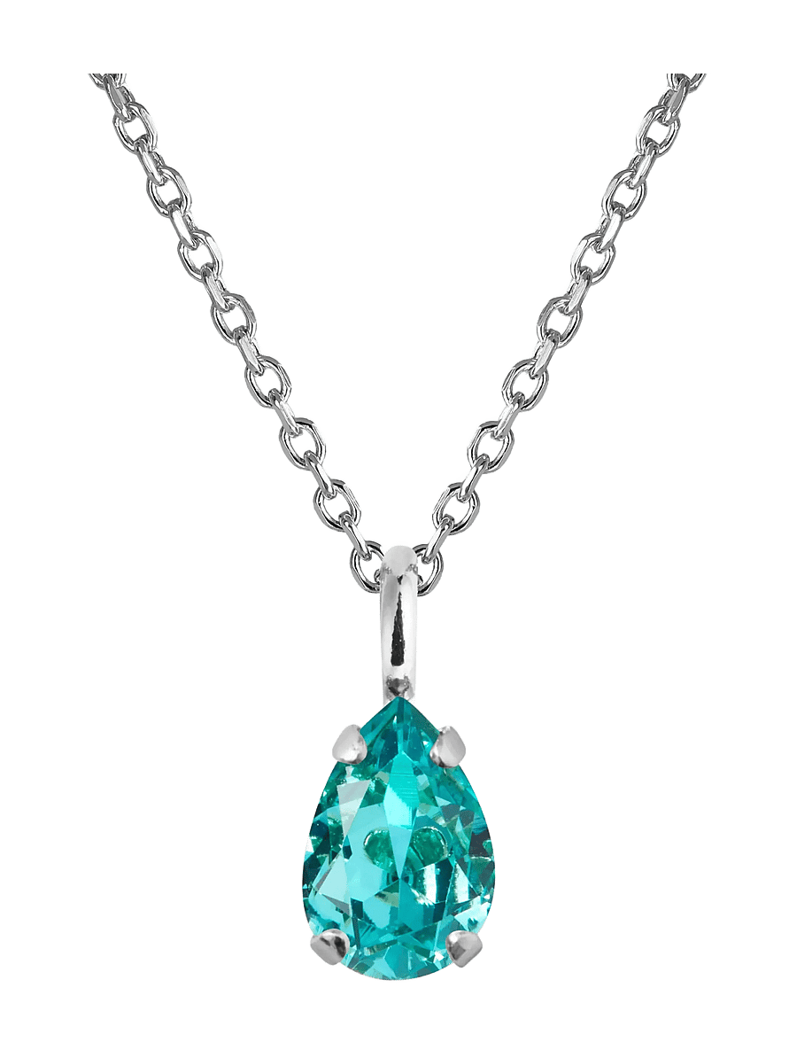 Caroline Svedbom - CHILDHOOD BIRTHSTONE NECKLACE RHODIUM - halskæder med vedhæng - march - 1