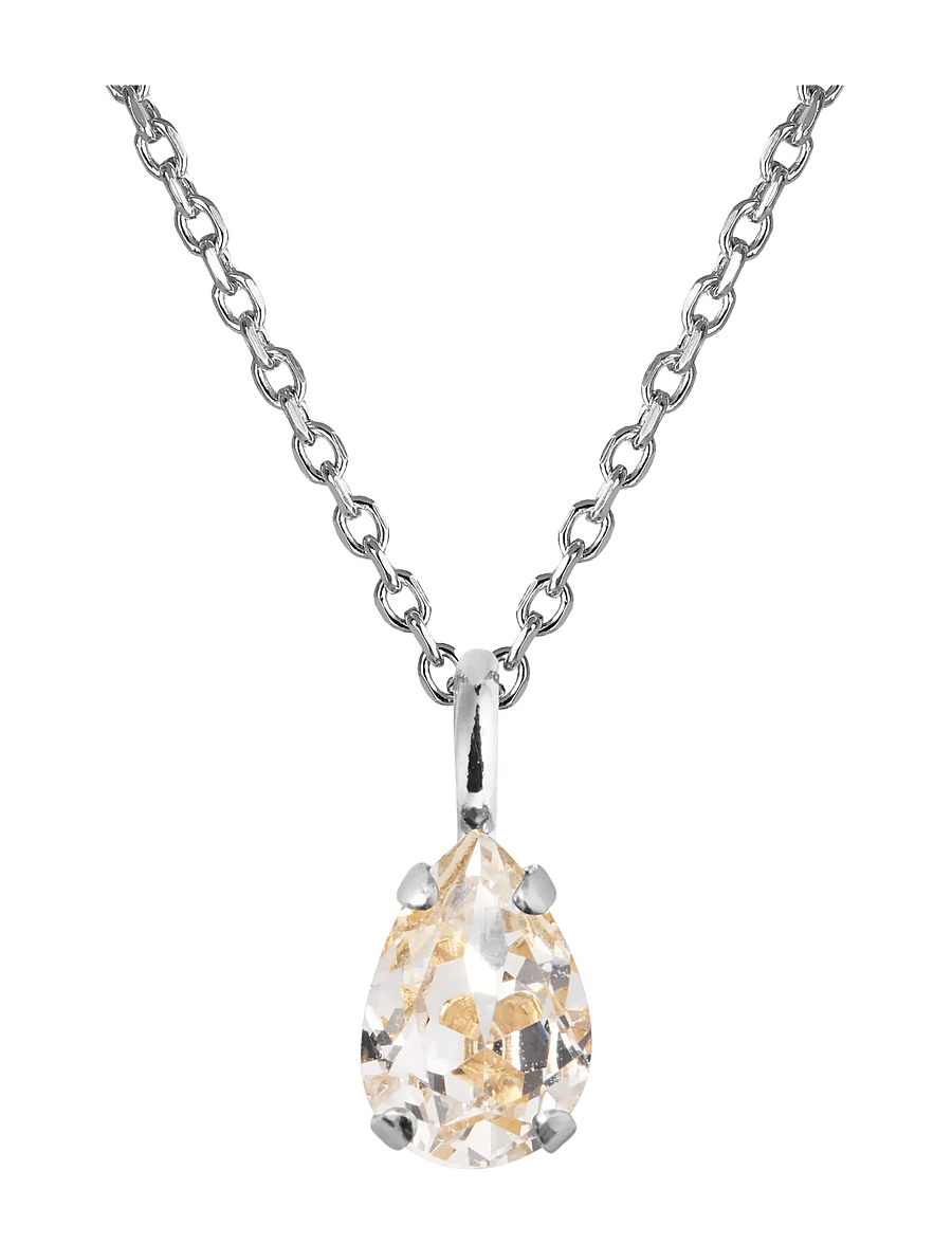 Caroline Svedbom - CHILDHOOD BIRTHSTONE NECKLACE RHODIUM - halskæder med vedhæng - april - 1