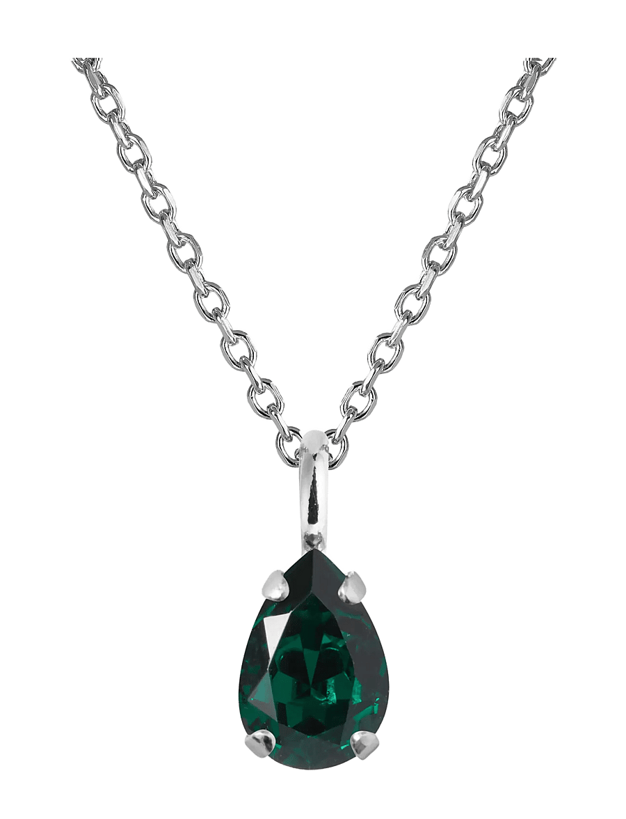 Caroline Svedbom - CHILDHOOD BIRTHSTONE NECKLACE RHODIUM - kedjehalsband - may - 0
