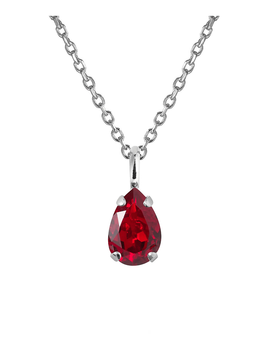 Caroline Svedbom - CHILDHOOD BIRTHSTONE NECKLACE RHODIUM - kedjehalsband - july - 0