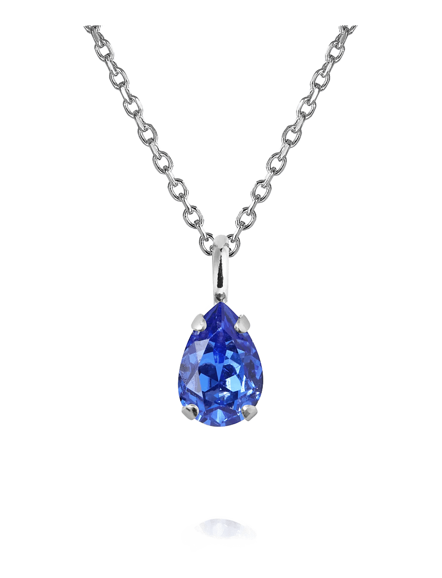 Caroline Svedbom - CHILDHOOD BIRTHSTONE NECKLACE RHODIUM - halskæder med vedhæng - september - 1