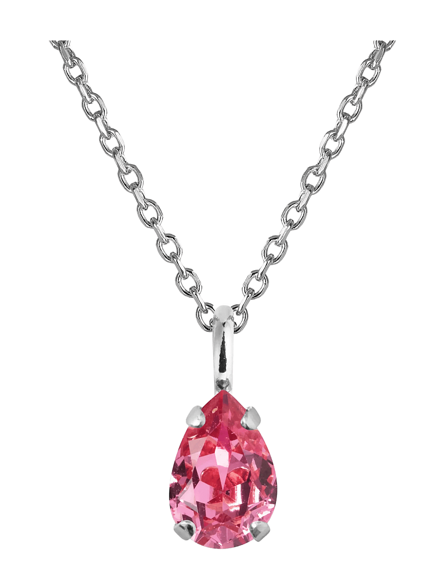 Caroline Svedbom - CHILDHOOD BIRTHSTONE NECKLACE RHODIUM - vedhæng - october - 1